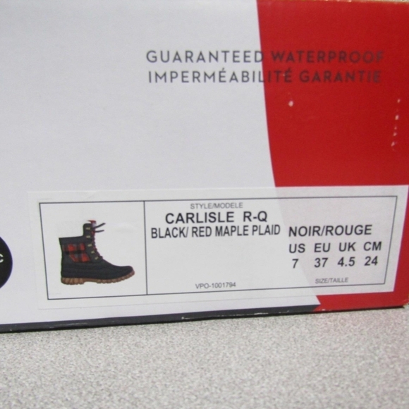 Cougar Women's Black and Red Plaid Winter Boots - Picture 7 of 7